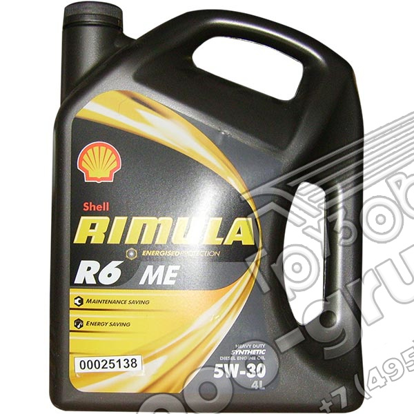 ����� �������� 5W30 SHELL RIMULA R6 ME 5W30 (���������) 4�, �������: SHELLR6 ��/ 4�